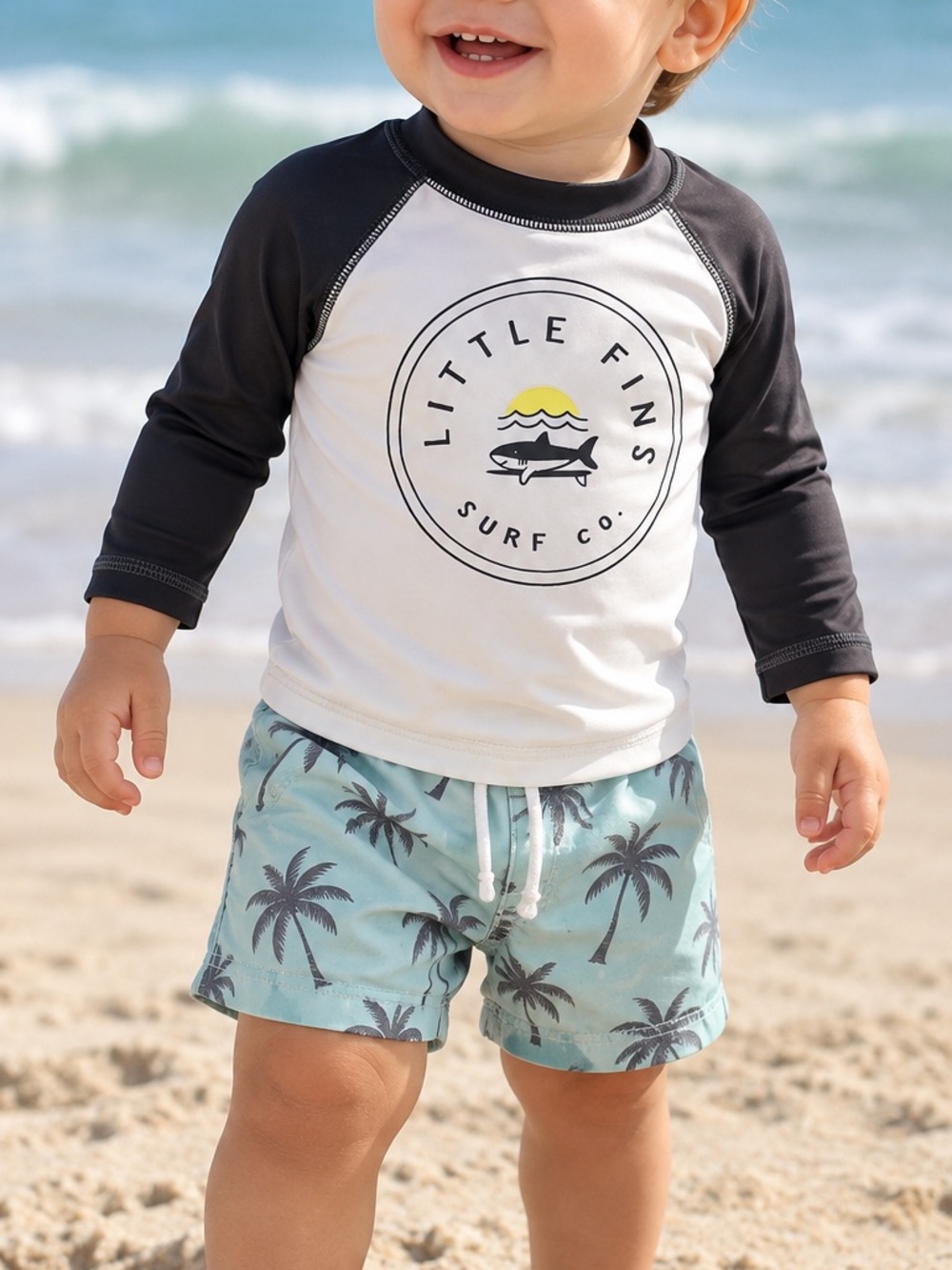 Carter’s Baby Boy Rash Guard Swim Shirt Shark Surf 6M